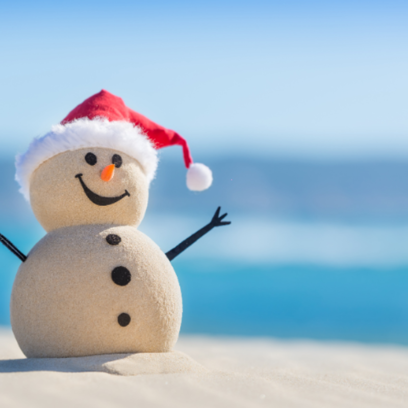 Snow Man made of Sand