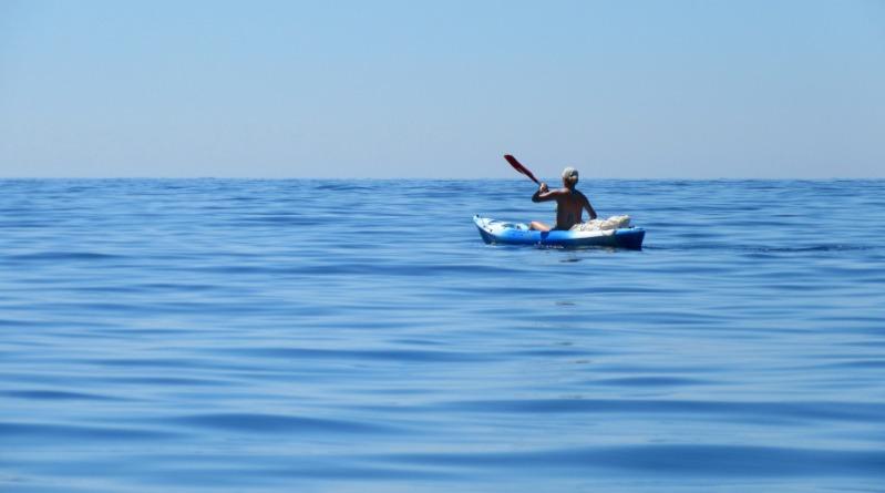 Person Kayaking to Little Tybee Island