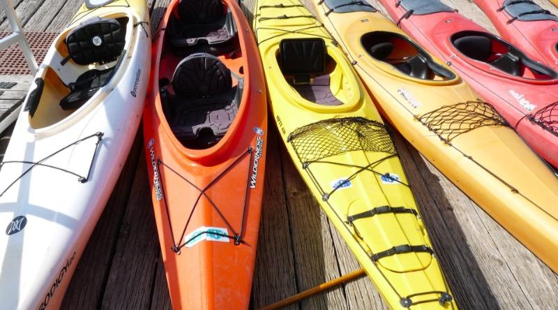 Kayaks On Dock