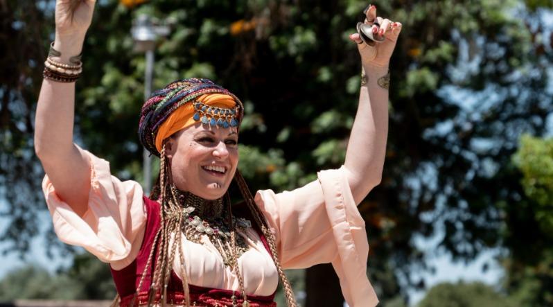 Lady Using Finger Cymbals 